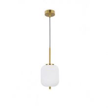 Lato lampa wisząca antyczny mosiądz-opal 1x12W E27